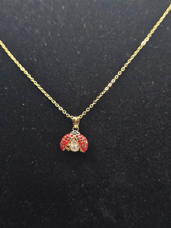 Swarovski Jewelry - Swarovski Ladybug Pendant Necklace – Red, Black & Clear Crystal, Gold-Tone